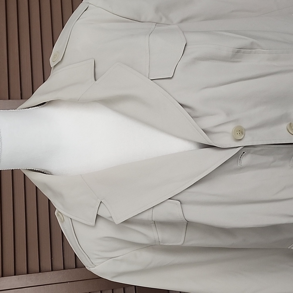 3/4 sleeve button down jacket, heavy weight